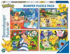 Ravensburger Puzzle Pokémon iz Alola 4x100 kosov