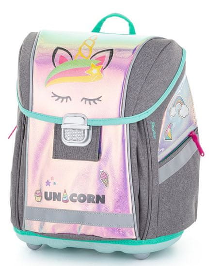 Oxybag Premium Light Unicorn iconic anatomska šolska torba