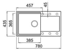 Elleci enojni umivalnik EASY 290 G48