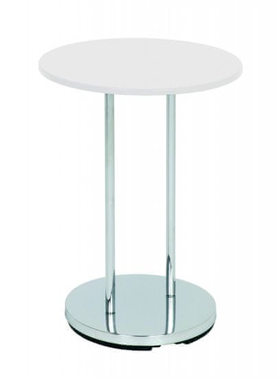 Mørtens Furniture Kavna mizica Raymond, 55 cm, bela / krom