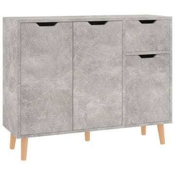 Vidaxl Komoda betonsko siva 90x30x72 cm inženirski les