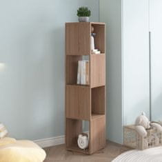 Greatstore Vrtljiva omarica sonoma hrast 34,5x34,5x147,5 cm iverna plošča