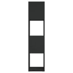 Vidaxl Vrtljiva omarica črna 34,5x34,5x147,5 cm iverna plošča