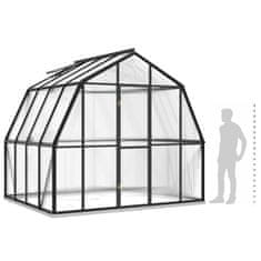Vidaxl Rastlinjak z okvirjem antraciten 6,66 m² aluminij