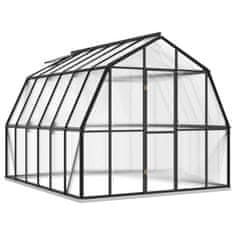 shumee Rastlinjak z okvirjem antraciten 9,98 m² aluminij