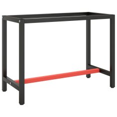 Vidaxl vidaXL Okvir delovne mize rdeč in črn 110x50x79 cm kovinski