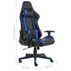 Vidaxl Vrtljiv gaming stol moder PVC