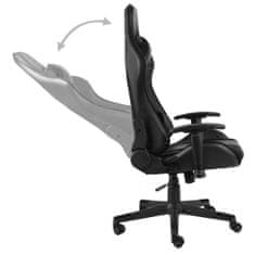shumee Vrtljiv gaming stol črn PVC
