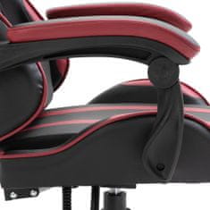 Greatstore Gaming stol vinsko rdeče umetno usnje