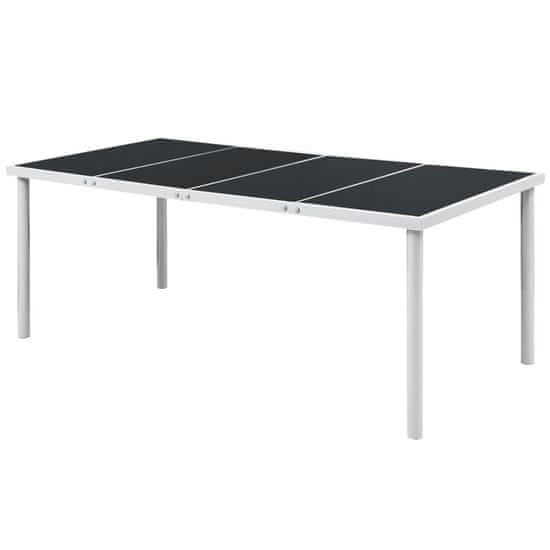 Vidaxl Vrtna miza 190x90x74 cm črno jeklo
