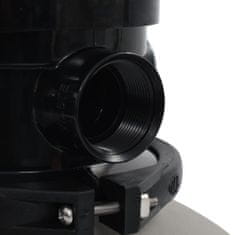 Greatstore Bazenski peščeni filter s 4-pozicijskim ventilom siv 350 mm