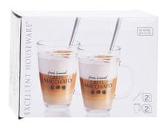 EXCELLENT Latte Macchiato kozarci z žlico komplet 4 KO-YE7100310