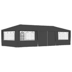 Vidaxl Profesionalen vrtni šotor s stranicami 4x9 m antraciten 90 g/m2