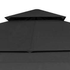 Vidaxl Paviljon z dvojno raztegljivo streho 3x3x2,75m antracit 180g/m2