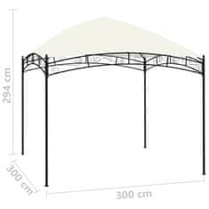 Vidaxl Vrtni paviljon 3x3 m krem 180 g/m2