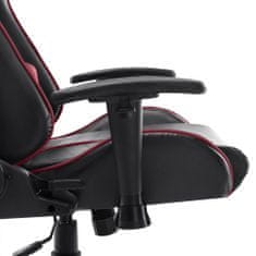 Greatstore Gaming stol črno in vinsko rdeče umetno usnje