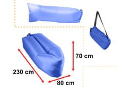 Volino Napihljiva vreča za sprostitev Iko Lazy Bag 230x70 cm - mornarsko modra
