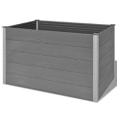 Vidaxl Visoka greda WPC 150x100x91 cm siva