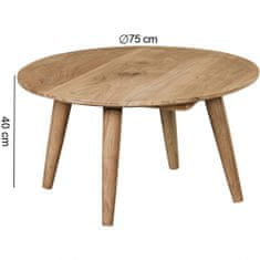 Bruxxi Kavna mizica Aina, 75 cm, akacija
