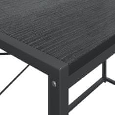 Vidaxl Računalniška miza črna 110x60x138 cm iverna plošča