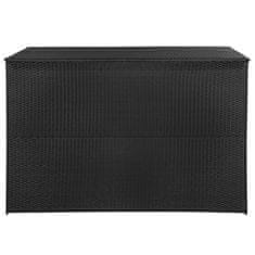 Vidaxl Vrtna škatla črna 150x100x100 cm poli ratan