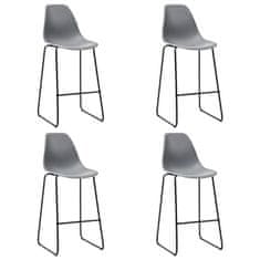 Vidaxl Barska garnitura 5-delna plastika siva
