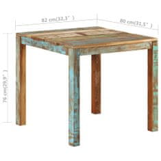 shumee Jedilna miza 82x80x76 cm trden predelan les