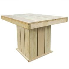 Vidaxl Vrtna miza 110x75x74 cm impregnirana borovina