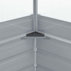 Vidaxl Rastlinjak 100x100x85 cm pocinkano jeklo sive barve
