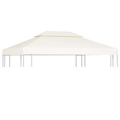 Vidaxl Nadomestna streha za paviljon 310 g / m2 kremno bela 3 x 4 m