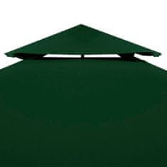 Greatstore Nadomestna streha za paviljon 310 g / m2 zelena 3 x 4 m
