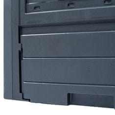 Vidaxl Vrtni kompostnik 2 kosa sive barve 60x60x73 cm 520 L