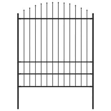 Vidaxl Vrtna ograja Woerden s suličastim vrhom jeklo 170x200 cm črna