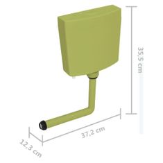 Vidaxl WC kotliček z dovodom vode na dnu 3/6 L oliven