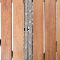 Vidaxl Vrtna miza siva 115x74 cm poli ratan in akacijev les