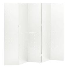 Vidaxl Paravan 5-delni 2 kosa bel 200x180 cm jeklo