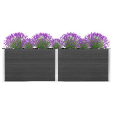 Vidaxl Visoka greda 300x100x91 cm WPC siva