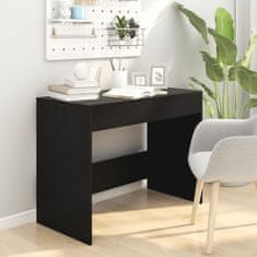 Vidaxl Pisalna miza črna 101x50x76,5 cm iverna plošča
