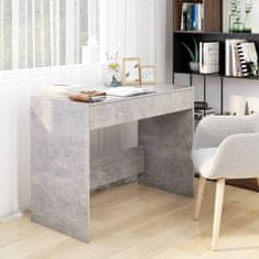 Vidaxl Pisalna miza betonsko siva 101x50x76,5 cm iverna plošča