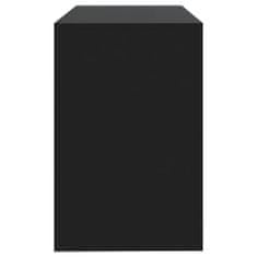 Greatstore Pisalna miza črna 101x50x76,5 cm iverna plošča