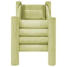 Vidaxl Visoka greda iz impregnirane borovine 120x40x42 cm