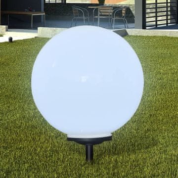 Vidaxl Vrtne solarne LED okrogle lučke 50cm za osvetlitev poti 1kos s konico