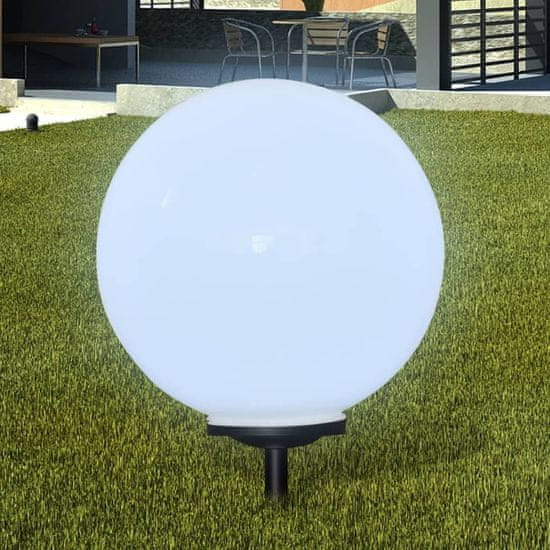 Vidaxl Vrtne solarne LED okrogle lučke 50cm za osvetlitev poti 1kos s konico