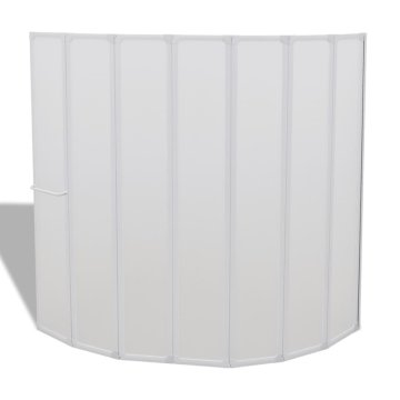 Vidaxl Zložljiva stena za tuš kabino 140 x 168 cm s 7 ploščami