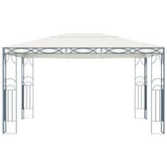 Vidaxl Paviljon z lučkami 400x300 cm krem