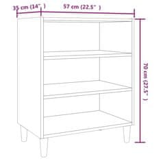 Vidaxl Komoda dimljeni hrast 57x35x70 cm iverna plošča
