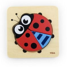 New Classic Toys Lesena sestavljanka za najmlajše Viga Ladybug