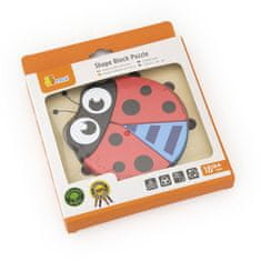 New Classic Toys Lesena sestavljanka za najmlajše Viga Ladybug