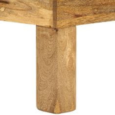 shumee Klubska mizica iz trdnega mangovega lesa 110x55x35 cm