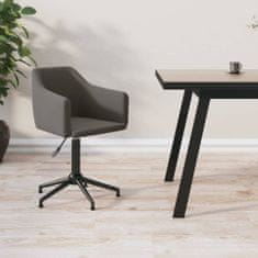 Vidaxl Obračalni pisarniški stol, temno siv, oblazinjen z žametom